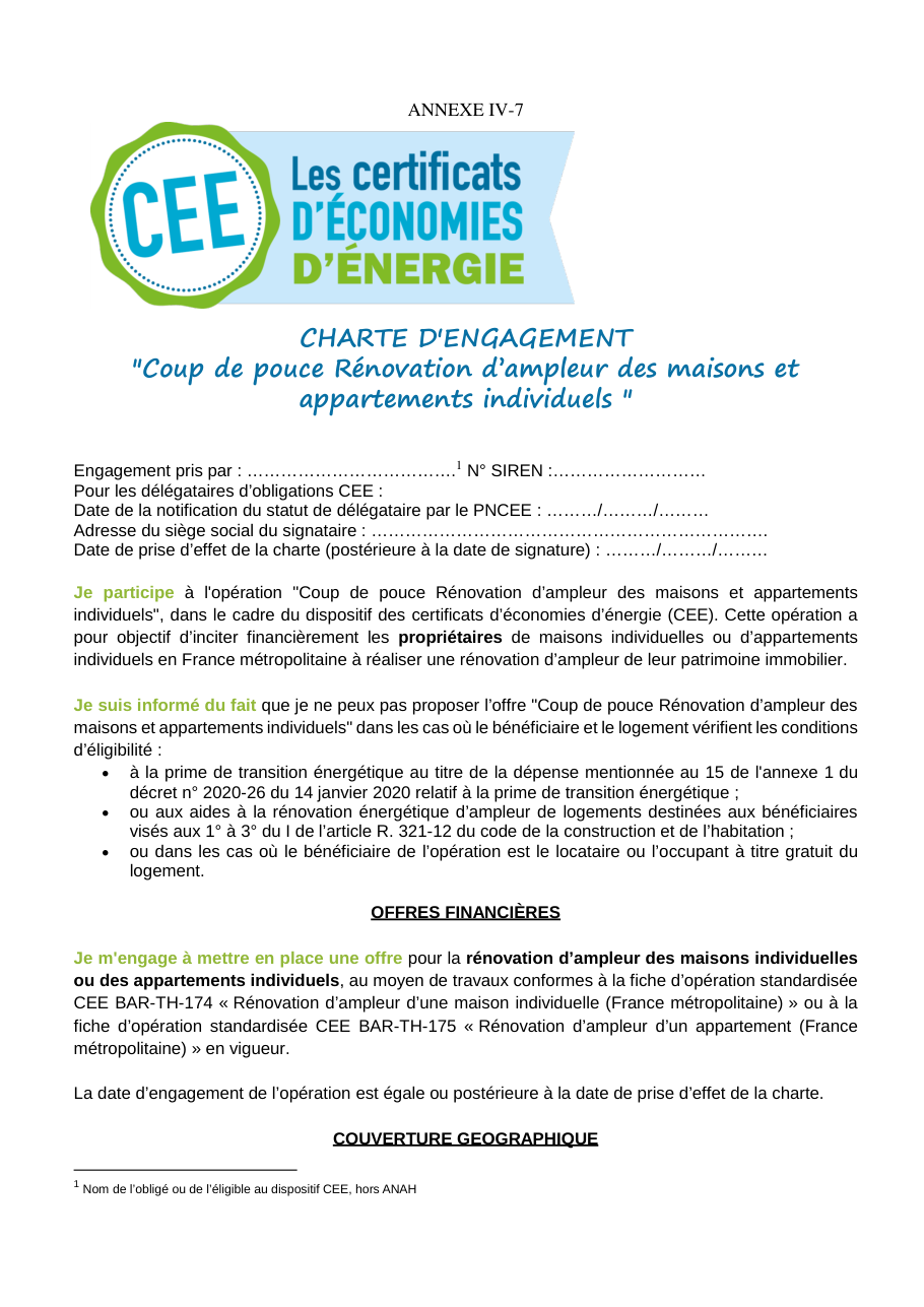 Page 1 du formulaire service-public.fr — Signer la charte Coup de pouce rénovation d'ampleur